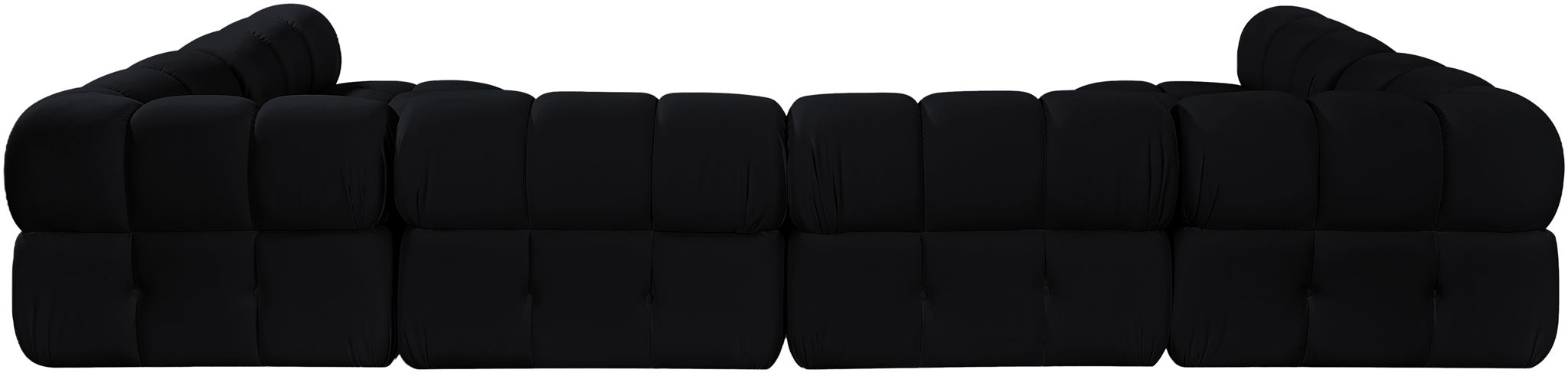 Orin - U-Shaped Velvet 6 Piece Modular Sectional