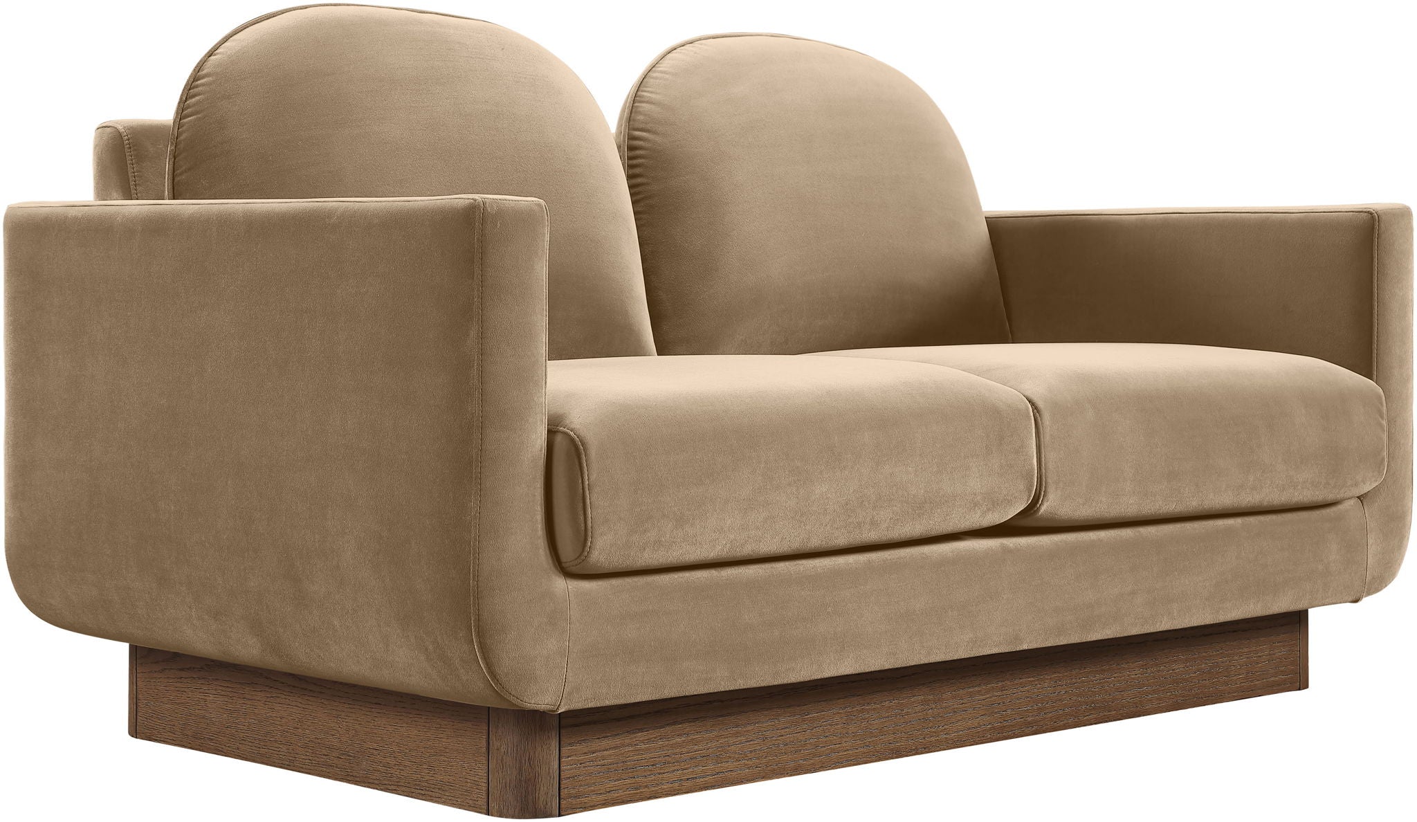 Diviento - Velvet Performance Fabric Upholstered Loveseat