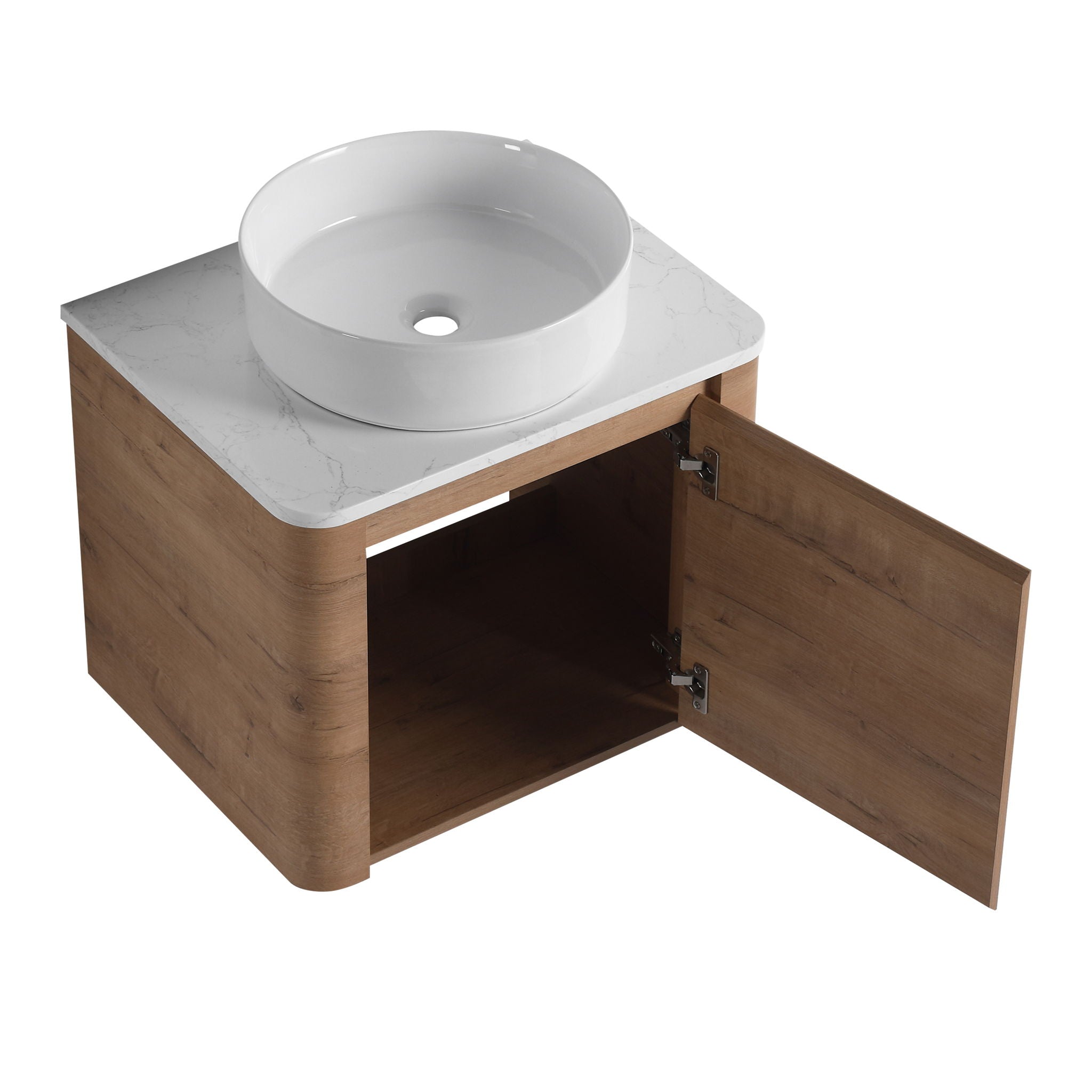 Wall Mounted Bathroom Vanity & Art Sink & 1 Soft Close Door