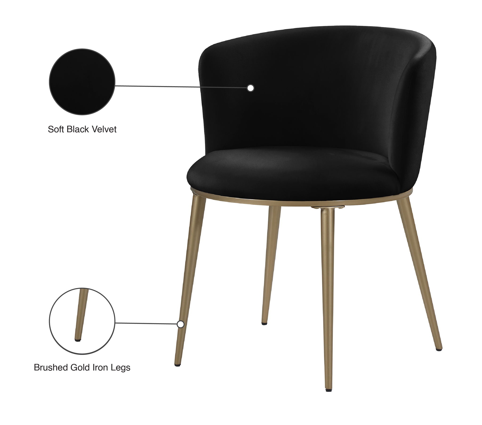 Skylar - Dining Chair with Gold Legs (Set of 2)