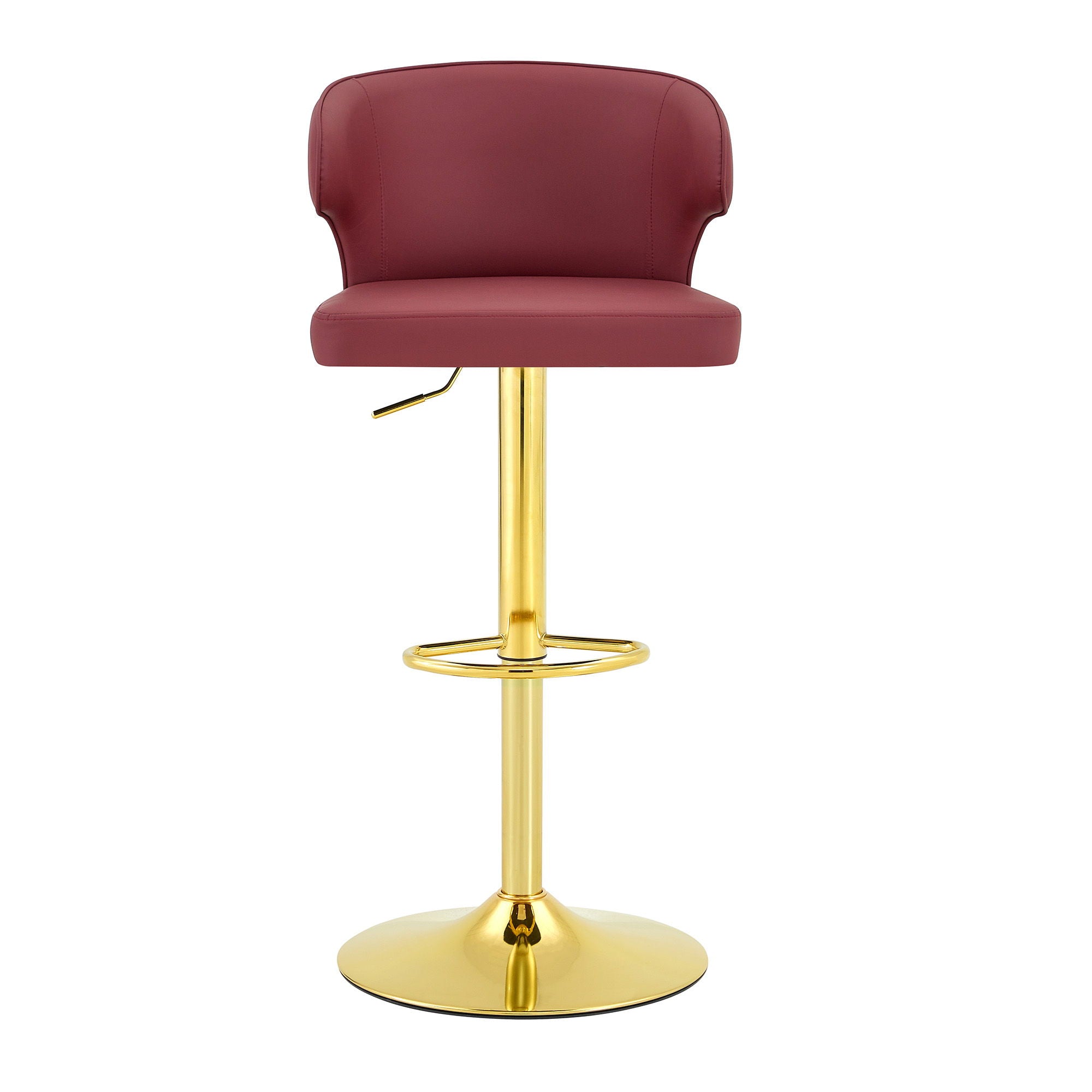 Adjustable Swivel Bar Chair With High Back Support