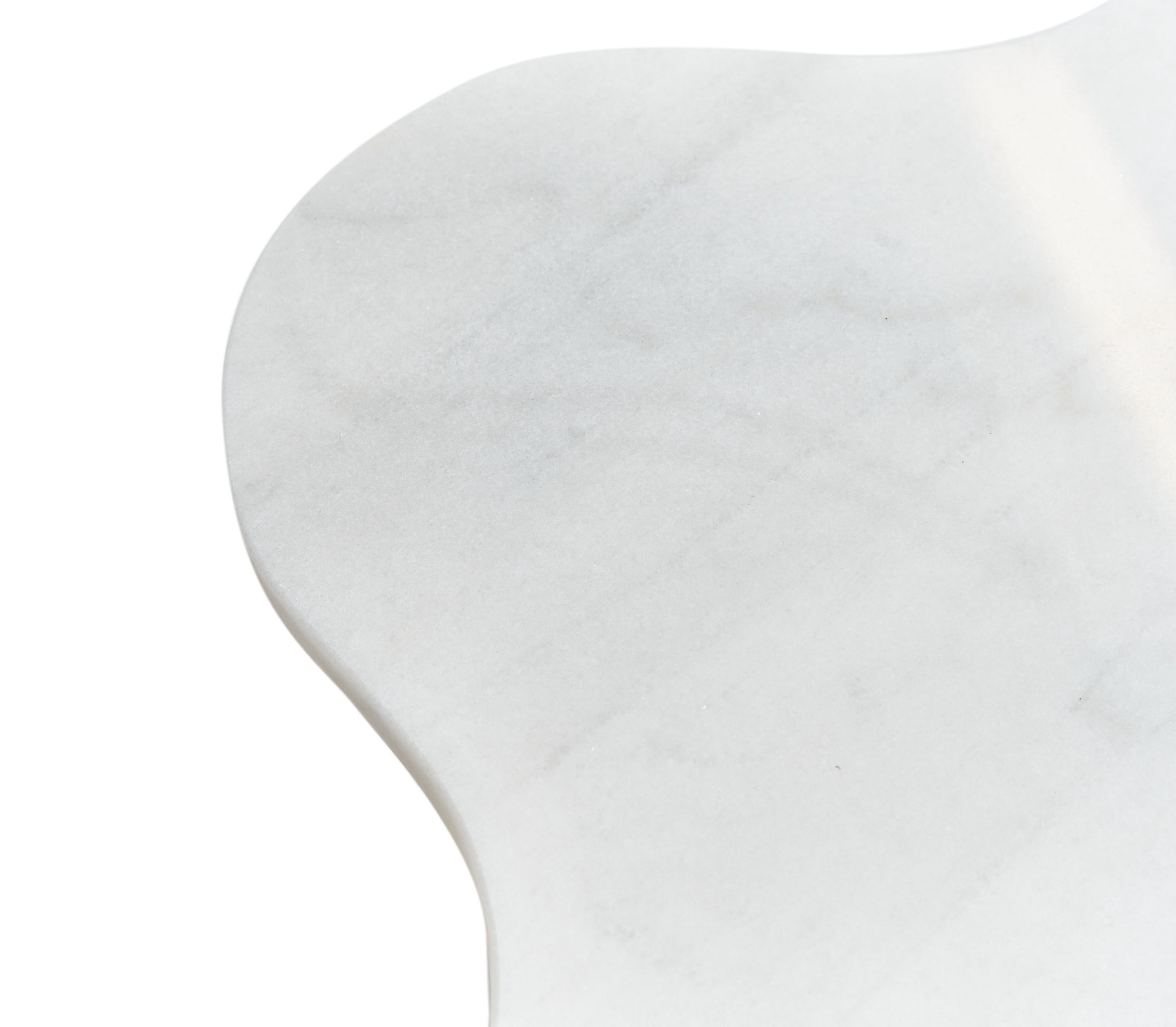 Modrest Aleidy - White Marble + Black Metal End Table