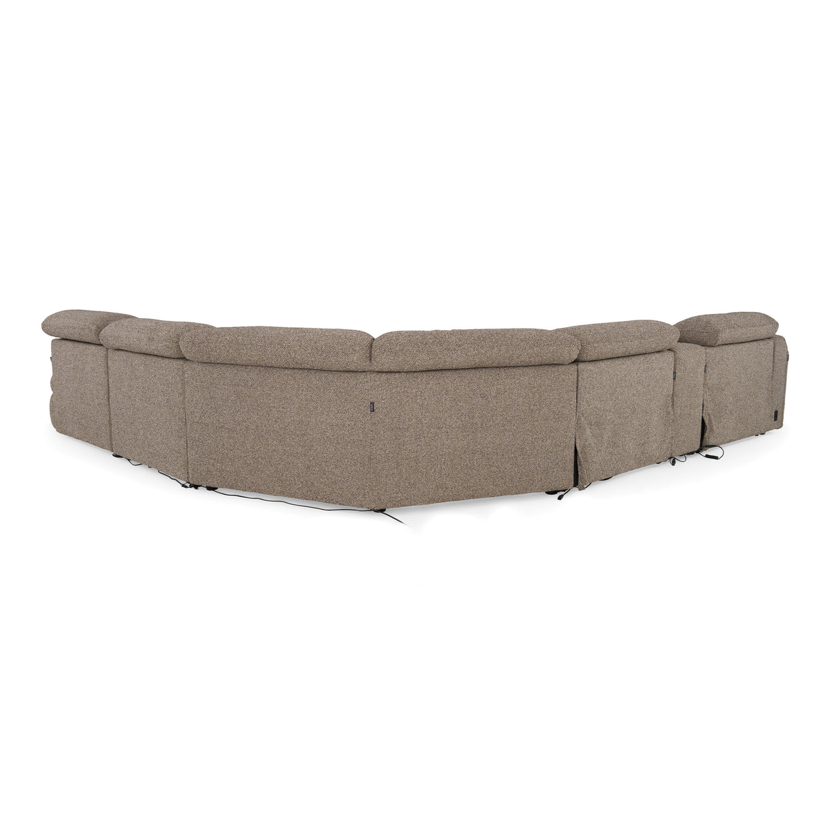 Ambler - Modern Brown Fabric Sectional Sofa w/ 2 Power Recliners Right Facing Chaise - original 4