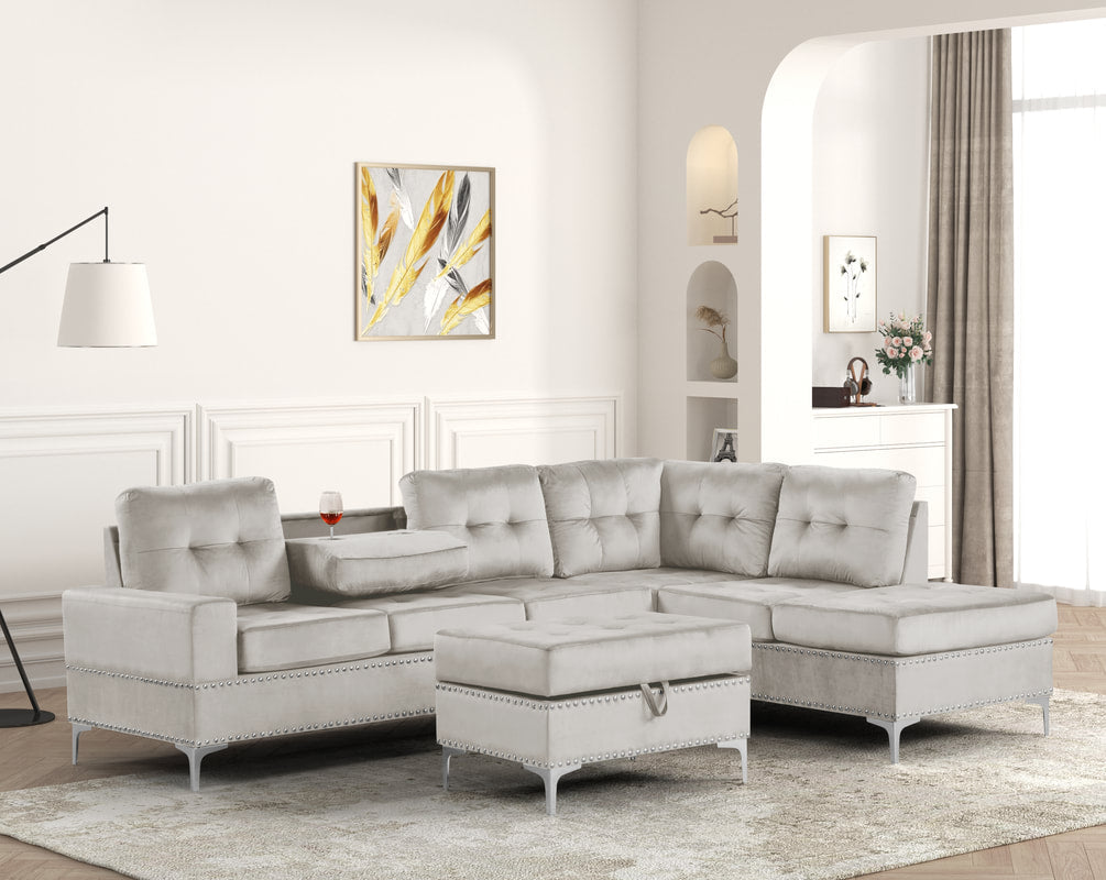 Rocket 2-Piece Sectional – Includes Free TV or Area Rug