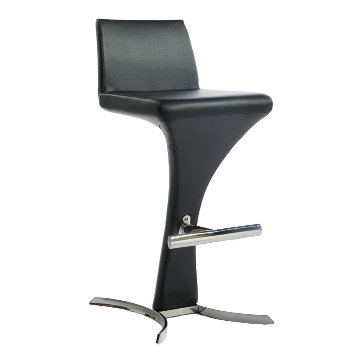 Ascella Modern Black Leatherette Bar Stool - original 1