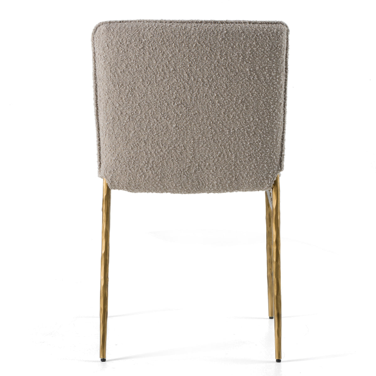 Atlanta - Modern Beige Fabric & Brass Dining Chair