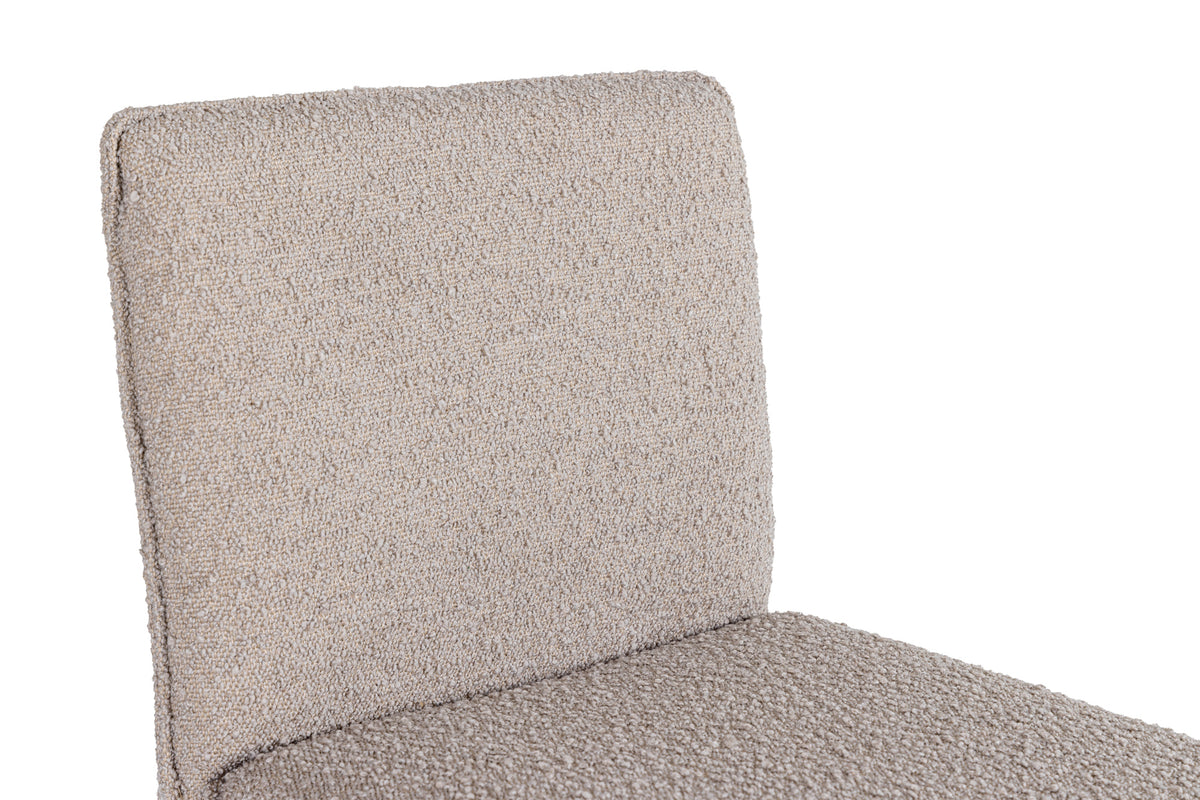 Atlanta - Modern Beige Fabric & Brass Counter Chair