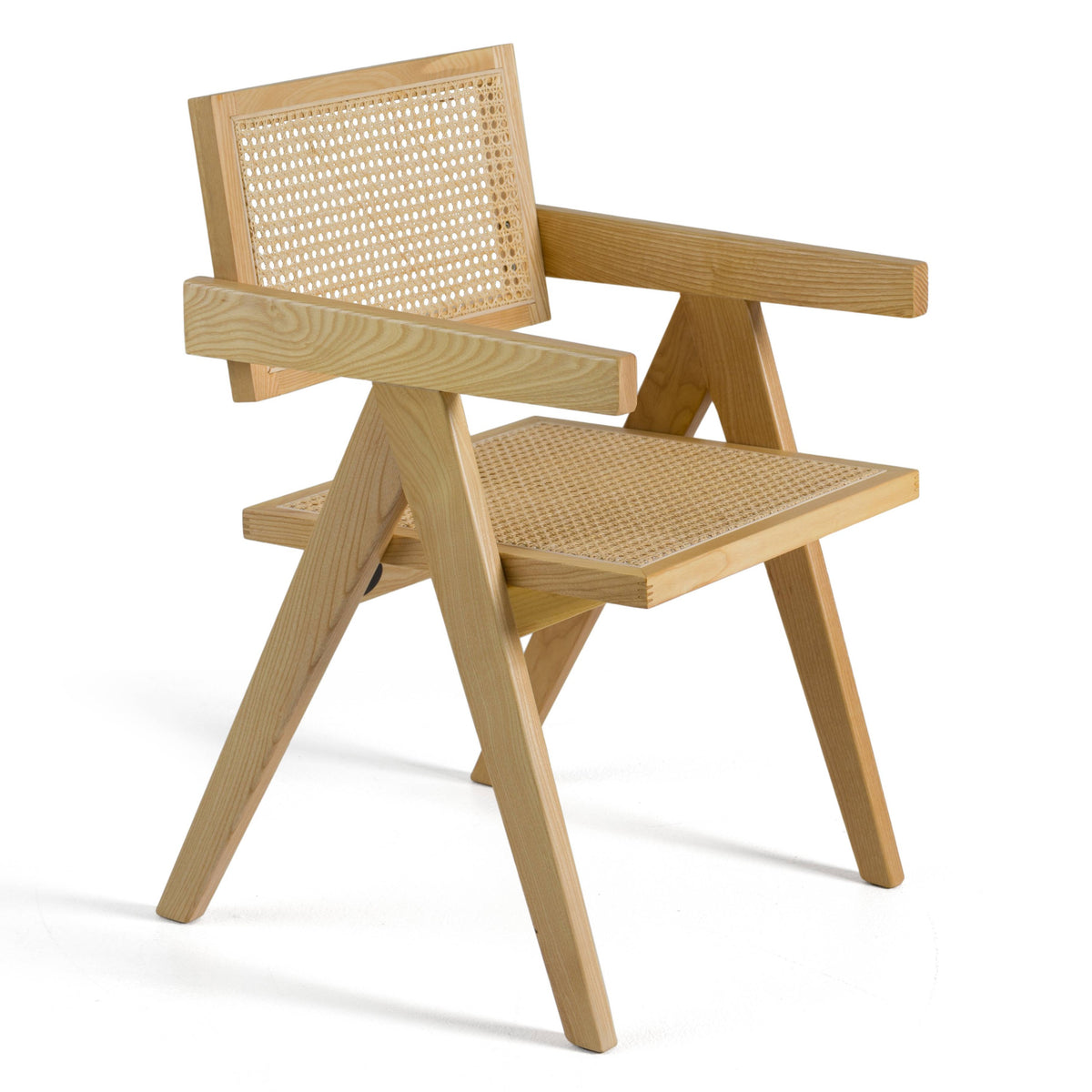 Aurora Modern Light Rattan and Natural Ash Dining Armсhair