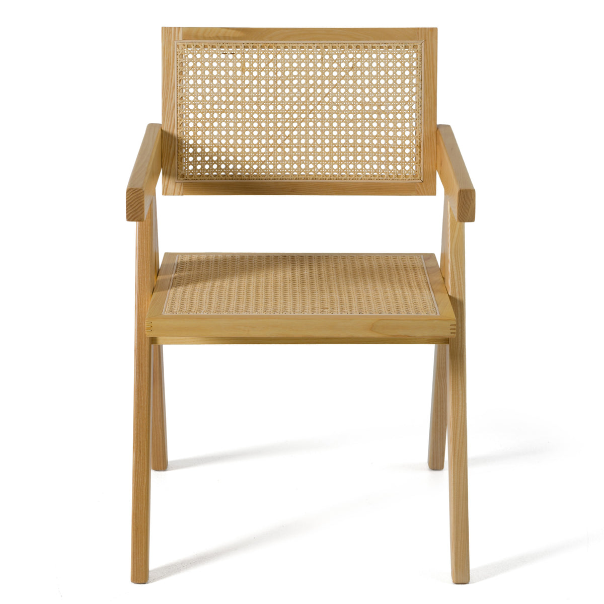 Aurora Modern Light Rattan and Natural Ash Dining Armсhair