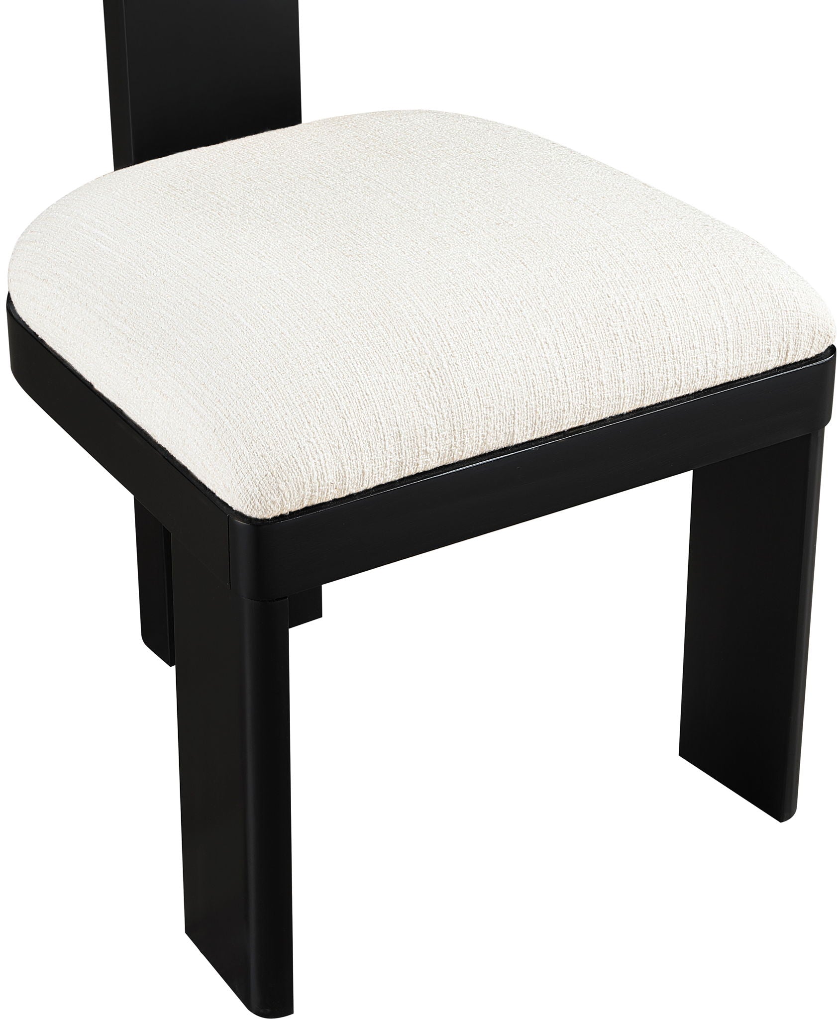 Timbra - Linen Textured Fabric Upholstered Dining Chair (Set of 2) - Black Base