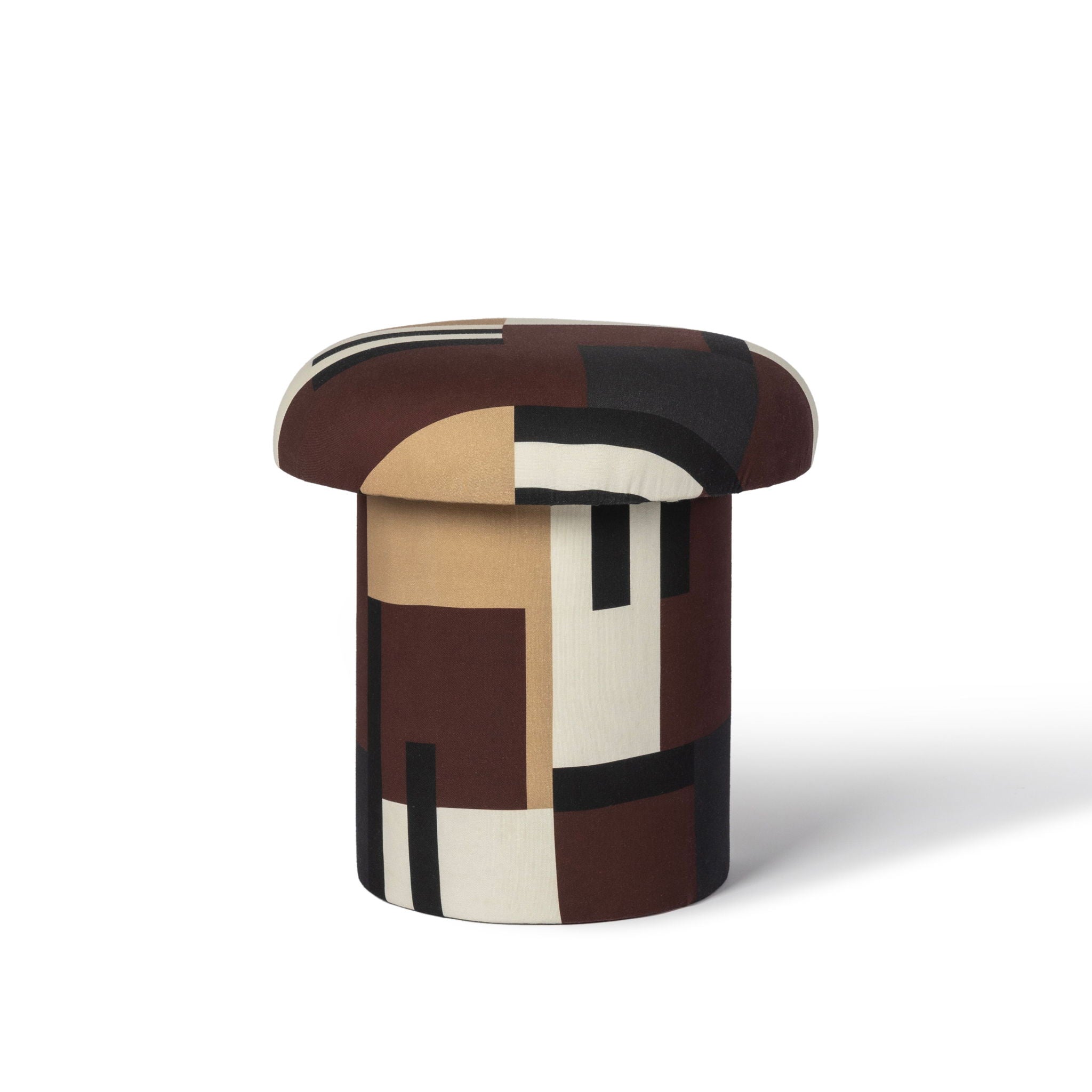 Lucy - Abstract Print Mushroom Stool