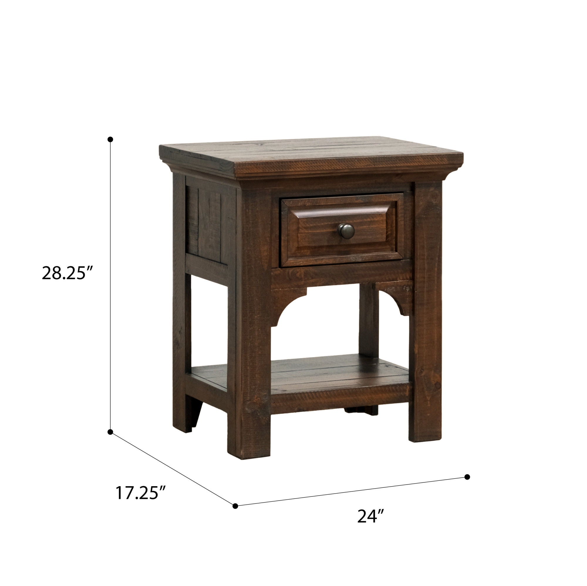 1 Drawer Nightstand - Brown