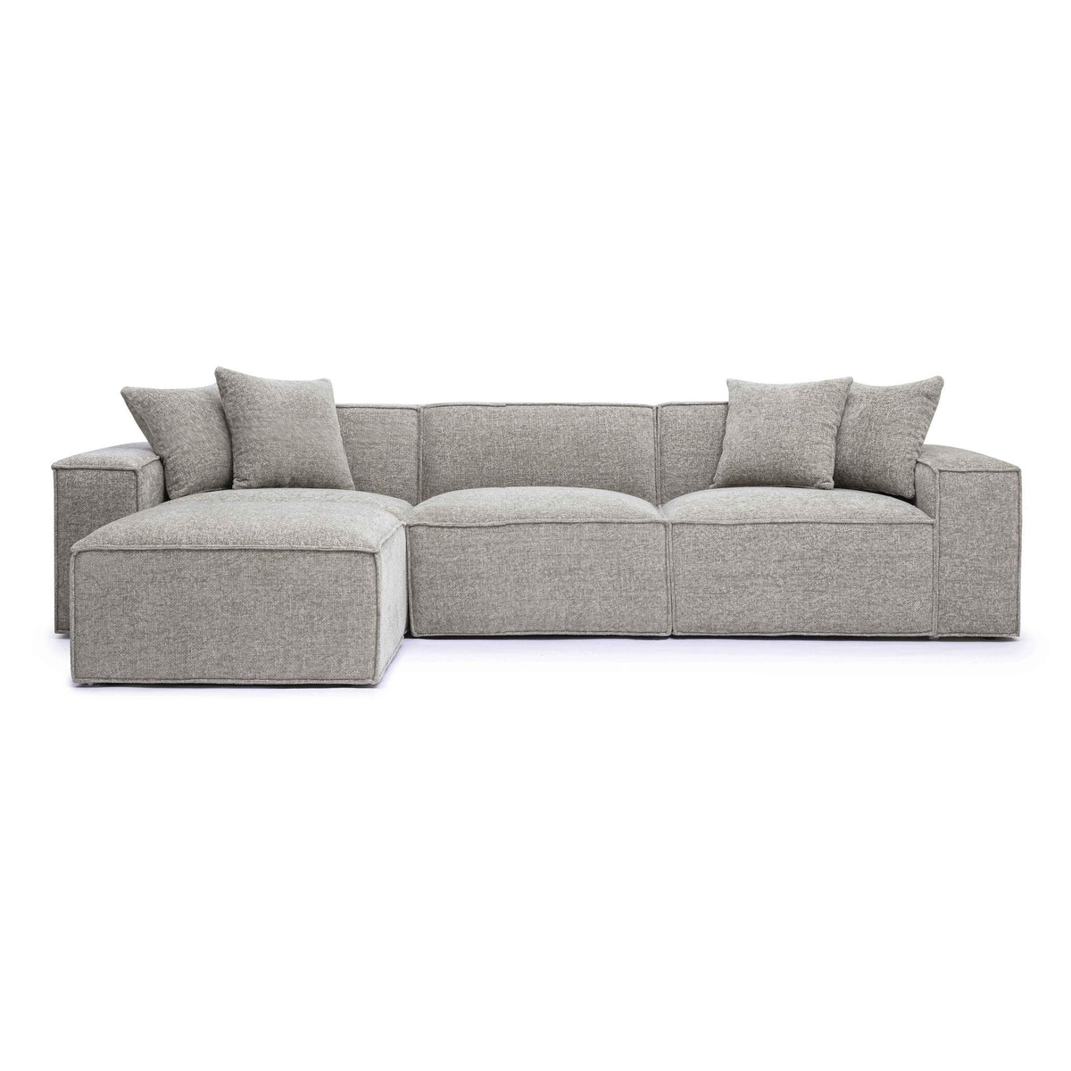 Mindy Dark Gray Chenille Basketweave Modular Sectional