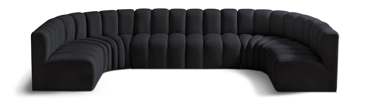 Arc - Velvet Modular U-Shaped Sectional