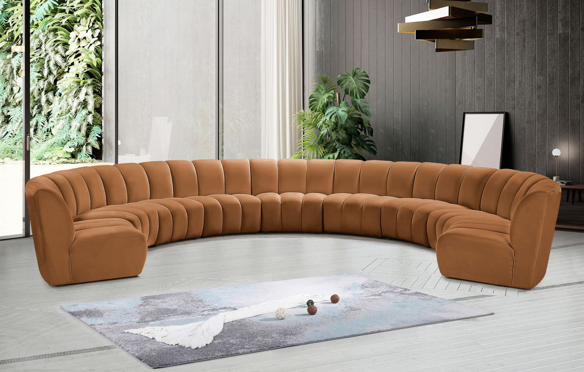 Infinity - 9 Piece Modular Sectional - Saddle