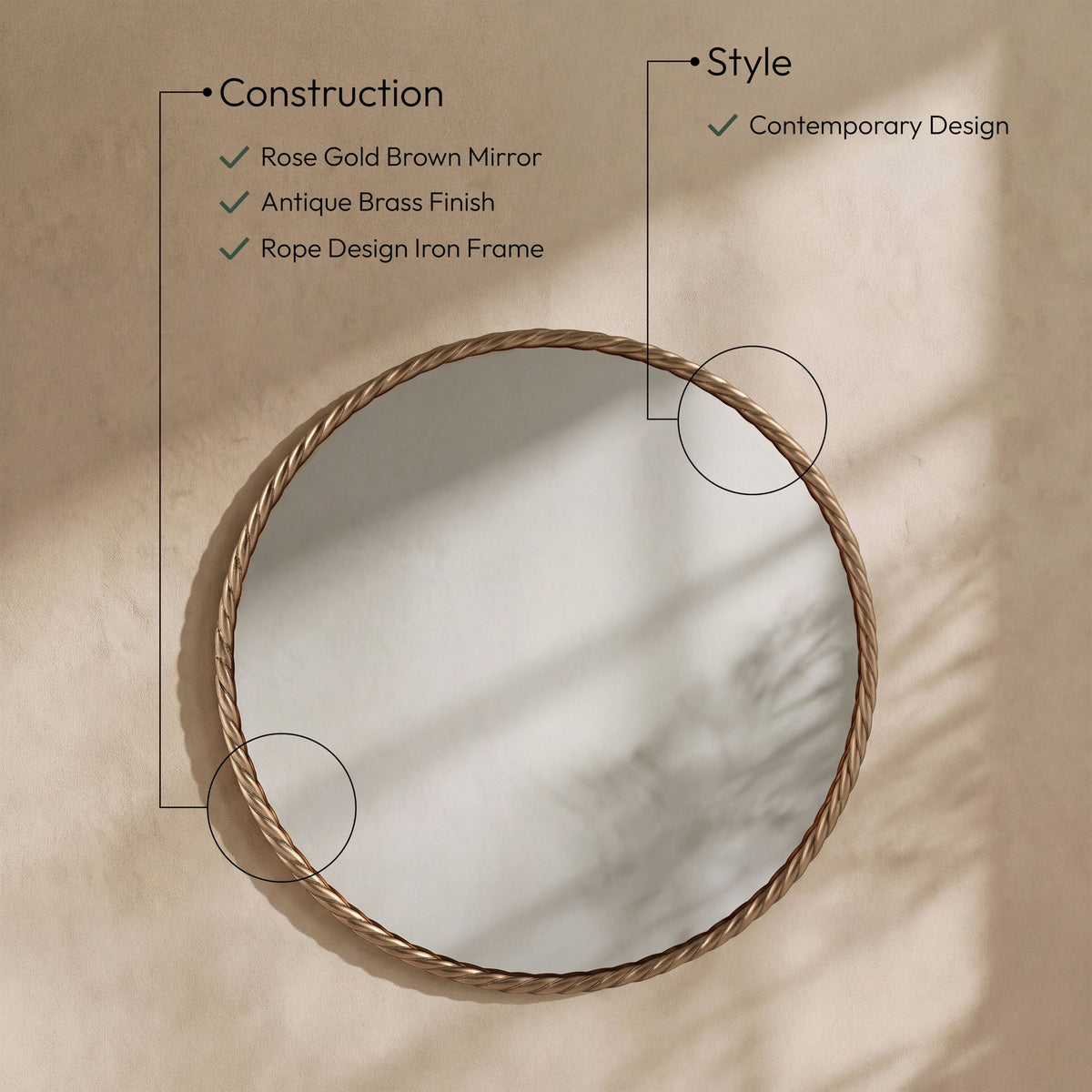 Braida - Iron Frame Mirror