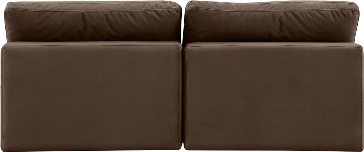 Comfy - Velvet Modular Armless Sofa 2 Seats