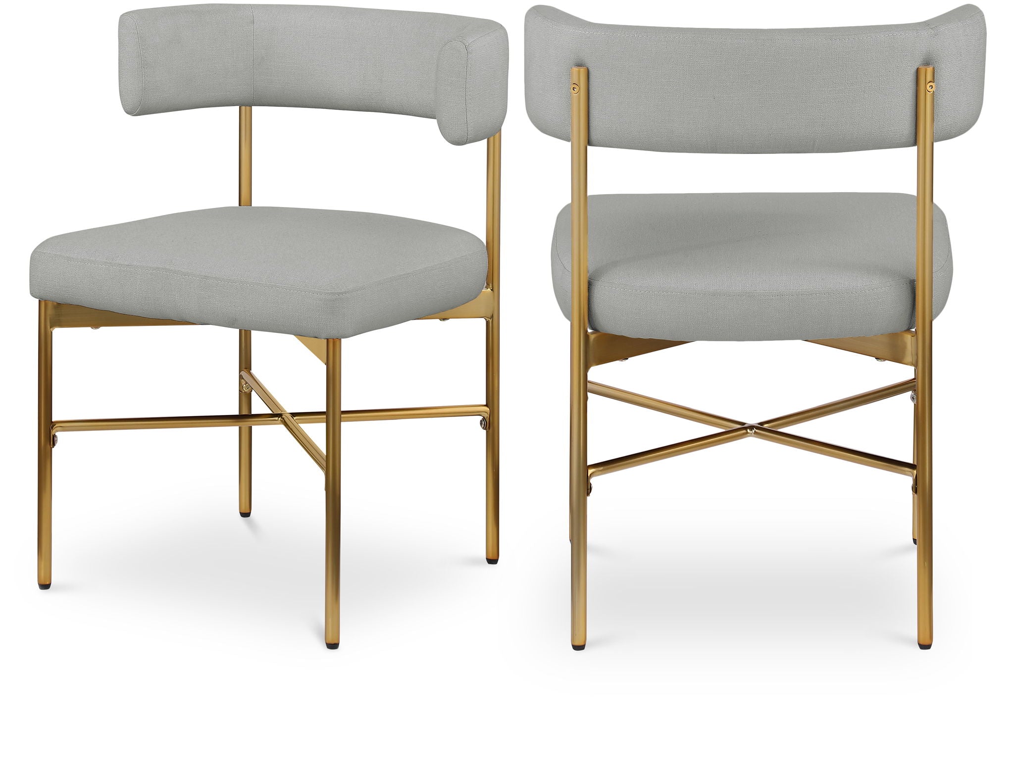 Rivage - Durable Dining Chair With Gold Frame (Set of 2)