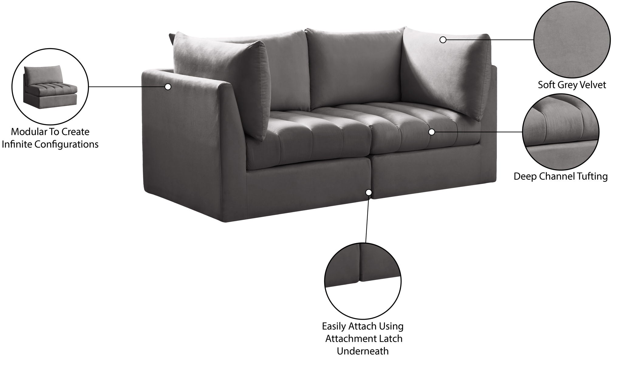 Jacob - Modular 2 Seat Sofa