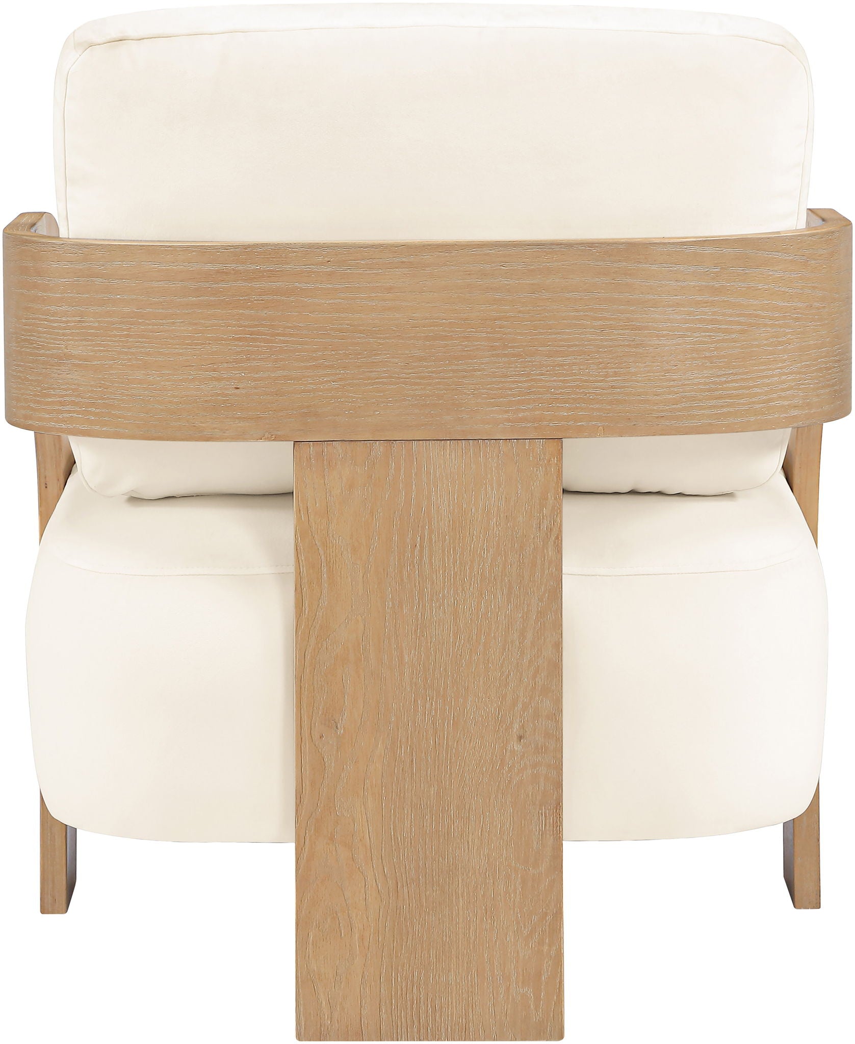 Cedra - Velvet Performance Fabric Upholstered Accent Chair - Natural Frame