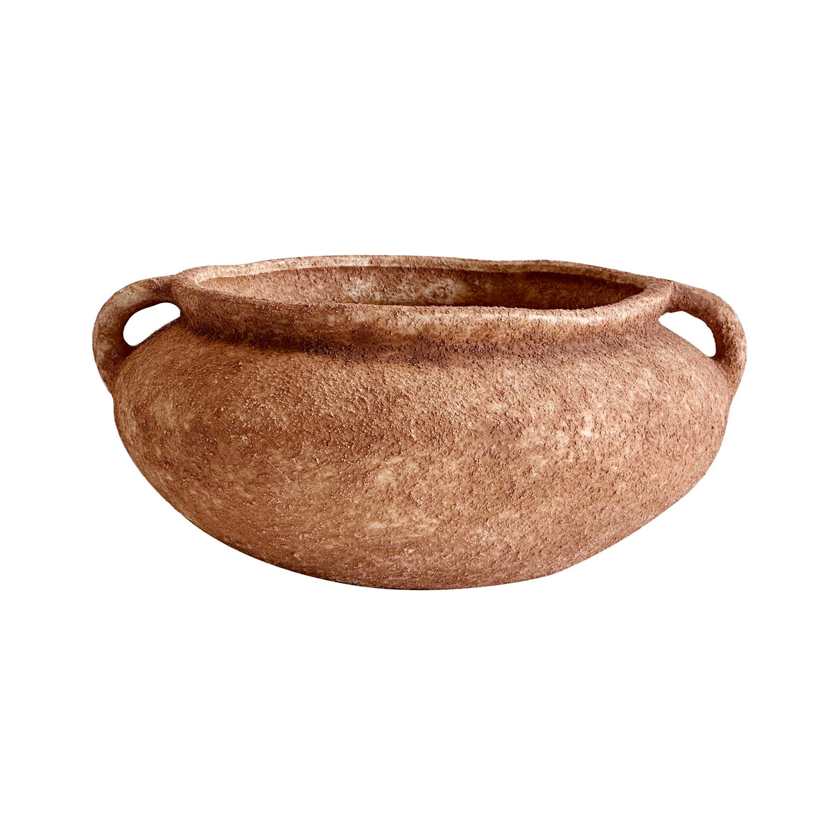 Earthenware - Wide Bowl With Handles - Terracotta