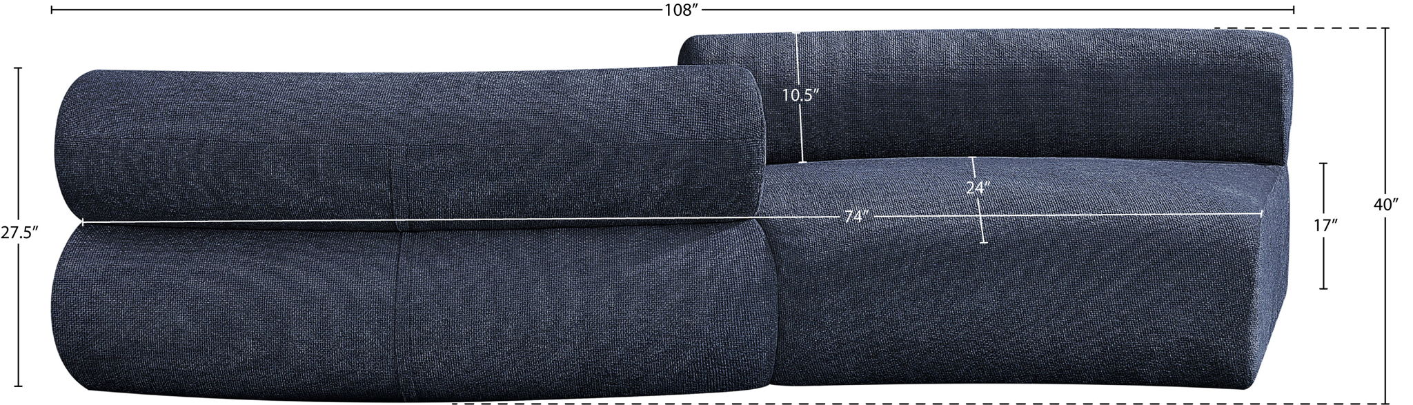 Bale - 2 Piece Curved Modular Sofa