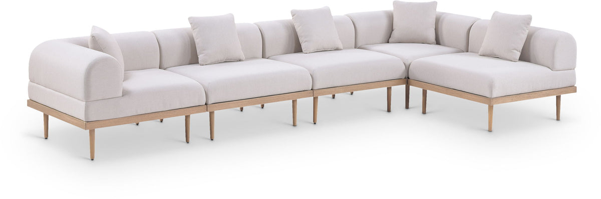 Laguna - 5 Piece 106.5" Upholstered Outdoor Patio Modular Sectional