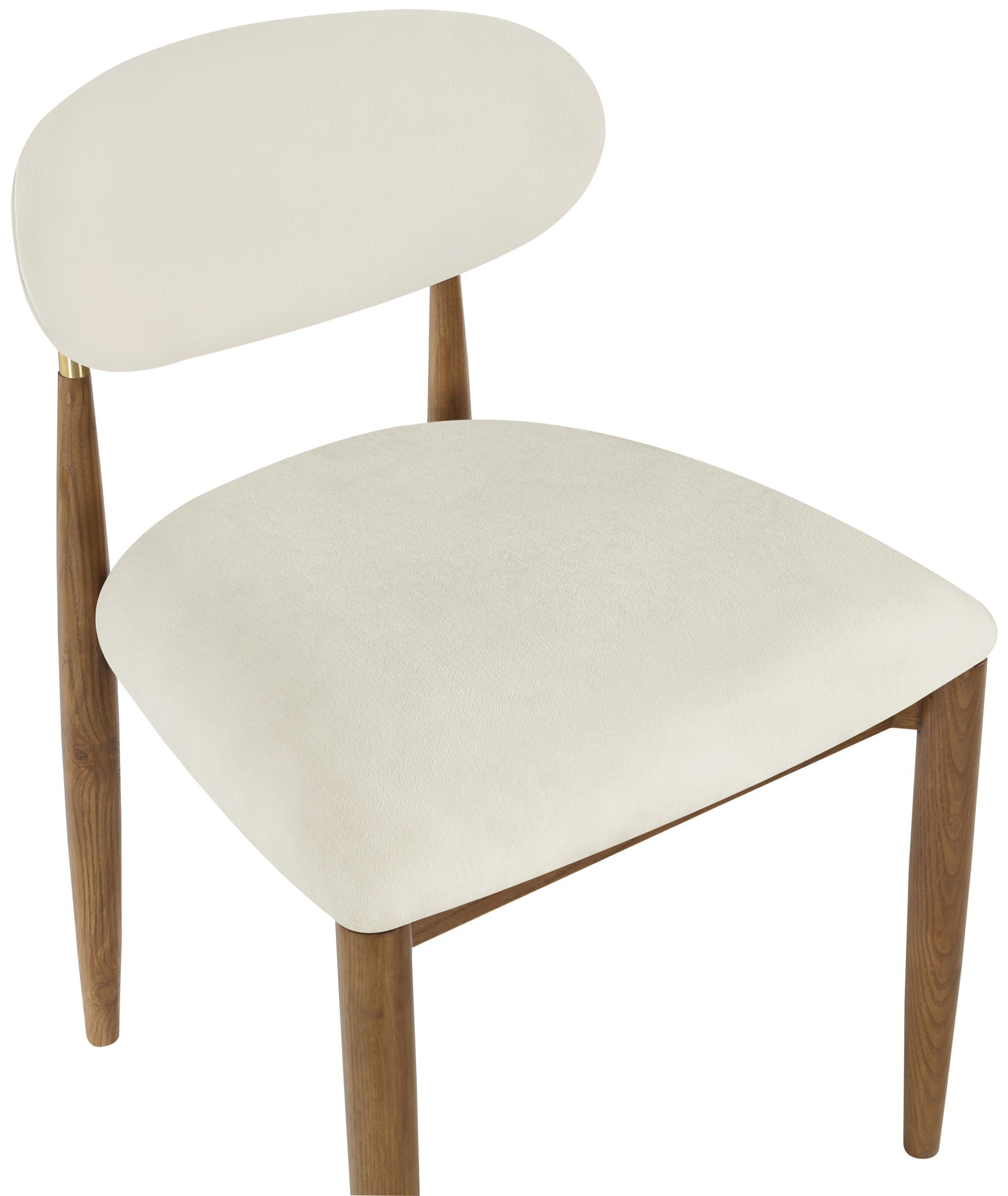 Riccio - Fabric Dining Side Chair (Set of 2) - Walnut Frame