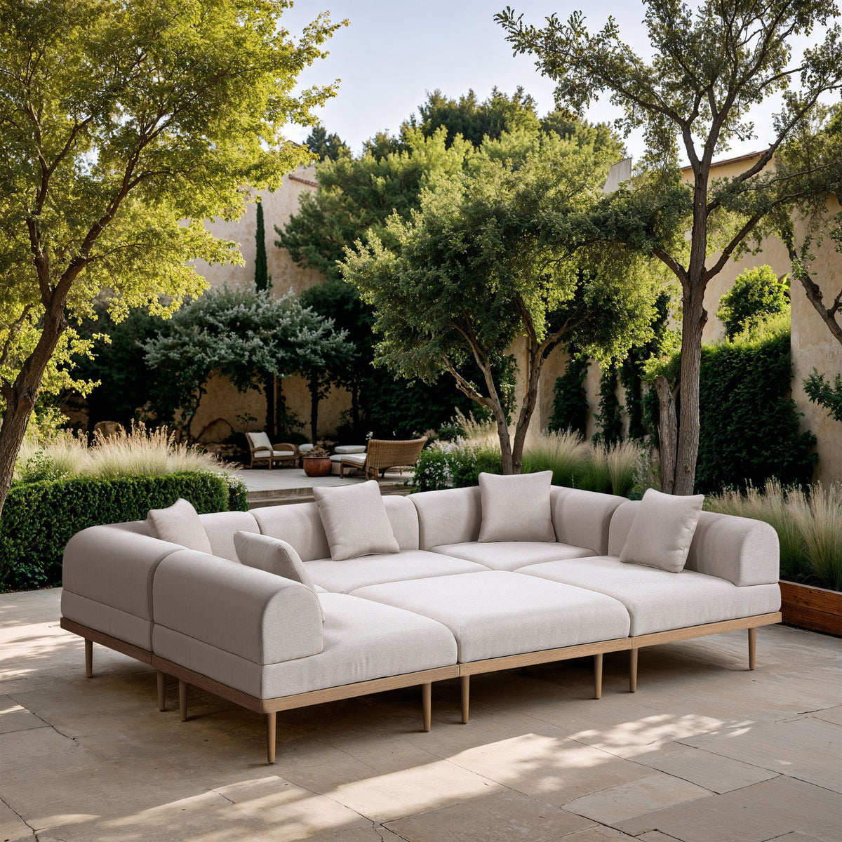 Laguna - 6 Piece 142" Outdoor Patio Modular Sectional