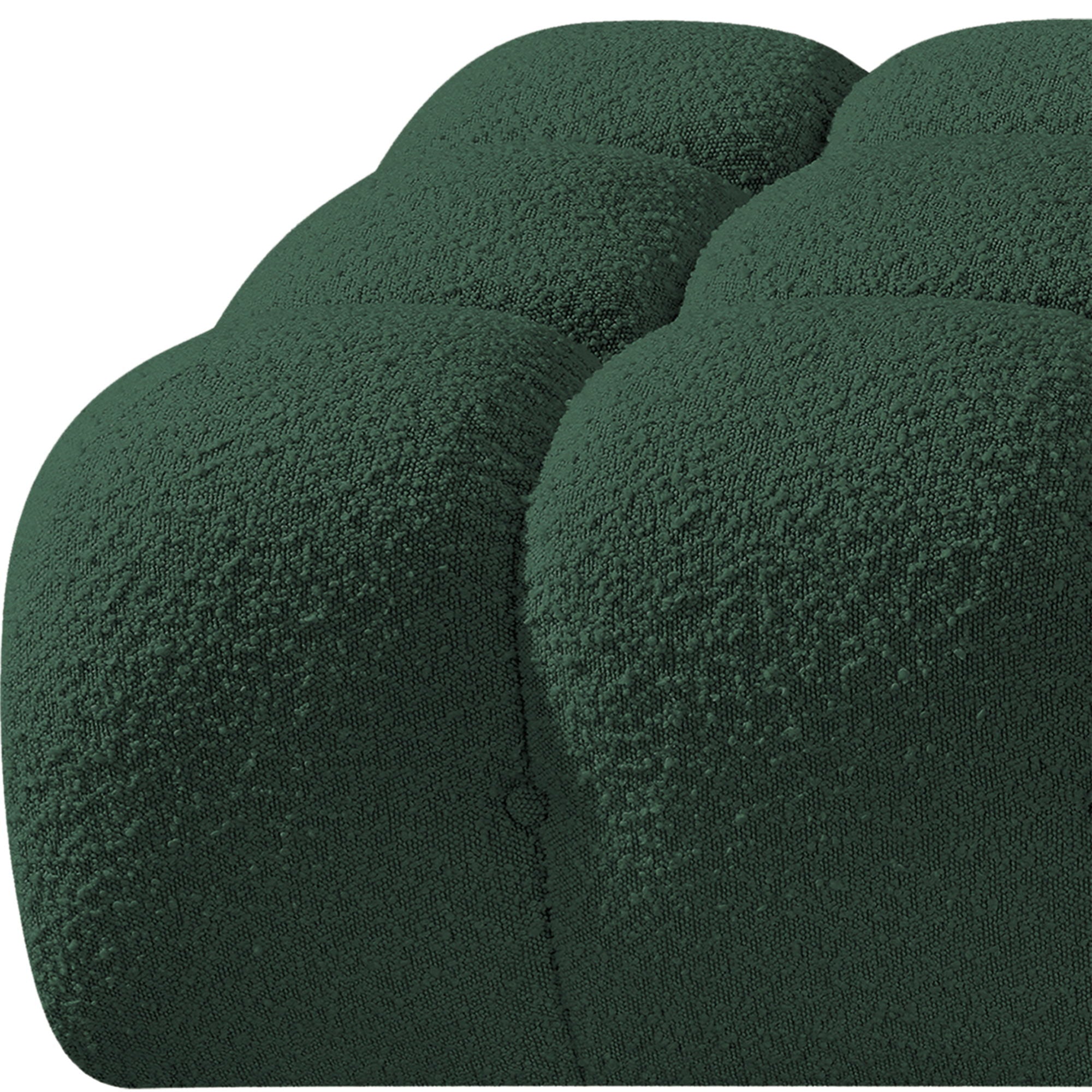 Ames - 3 Piece Boucle Upholstered Modular Sofa With 2 Backless Seats
