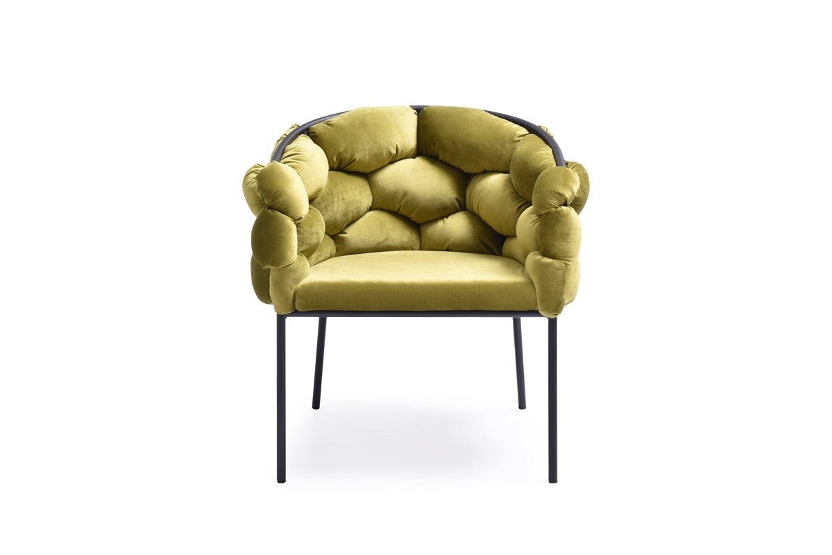 Debra Modern Green Fabric Dining Chair