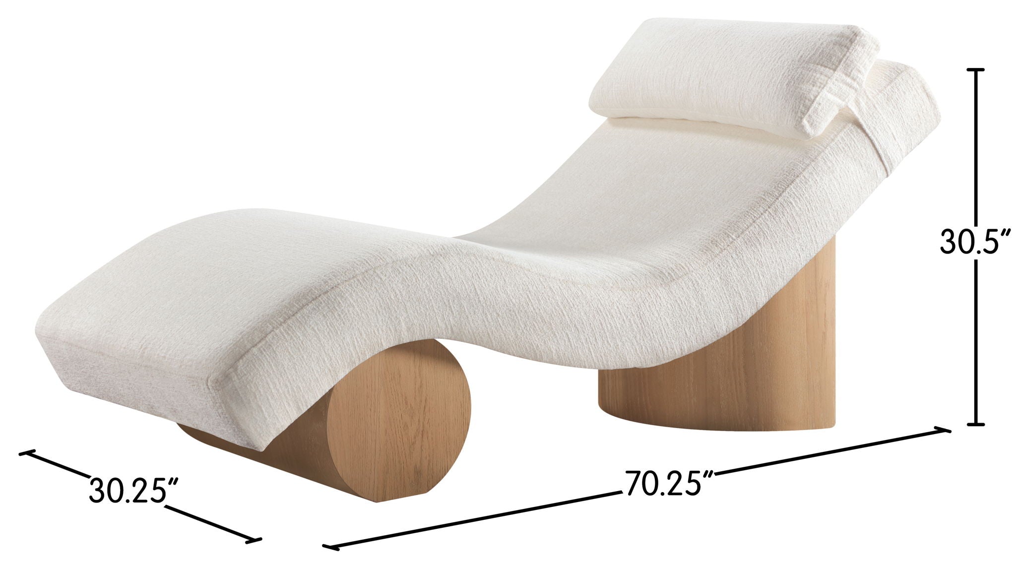 Marcella - Chaise Lounge - Natural Base
