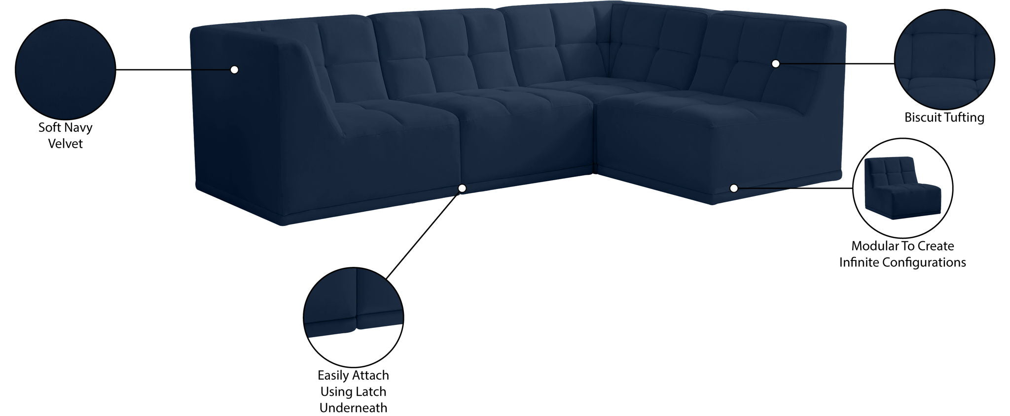 Relax - 4 Piece Modular Sectional