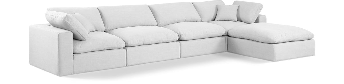 Comfy - 5 Piece Linen Modular Sectional With Chaise
