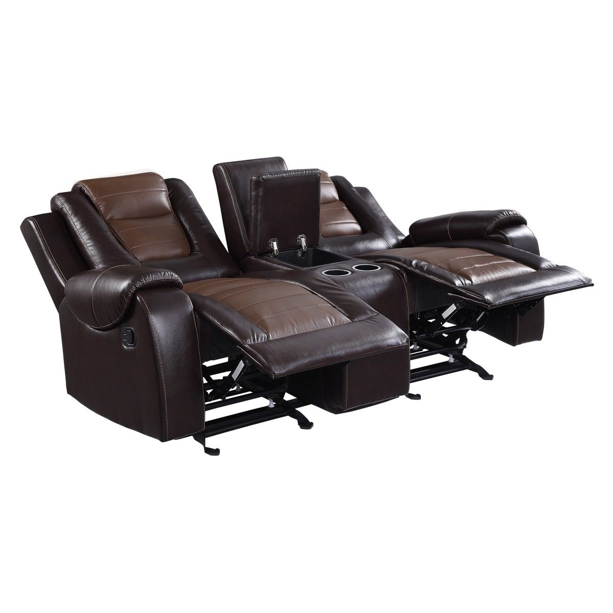 Briscoe - Double Glider Reclining Loveseat With Center Console