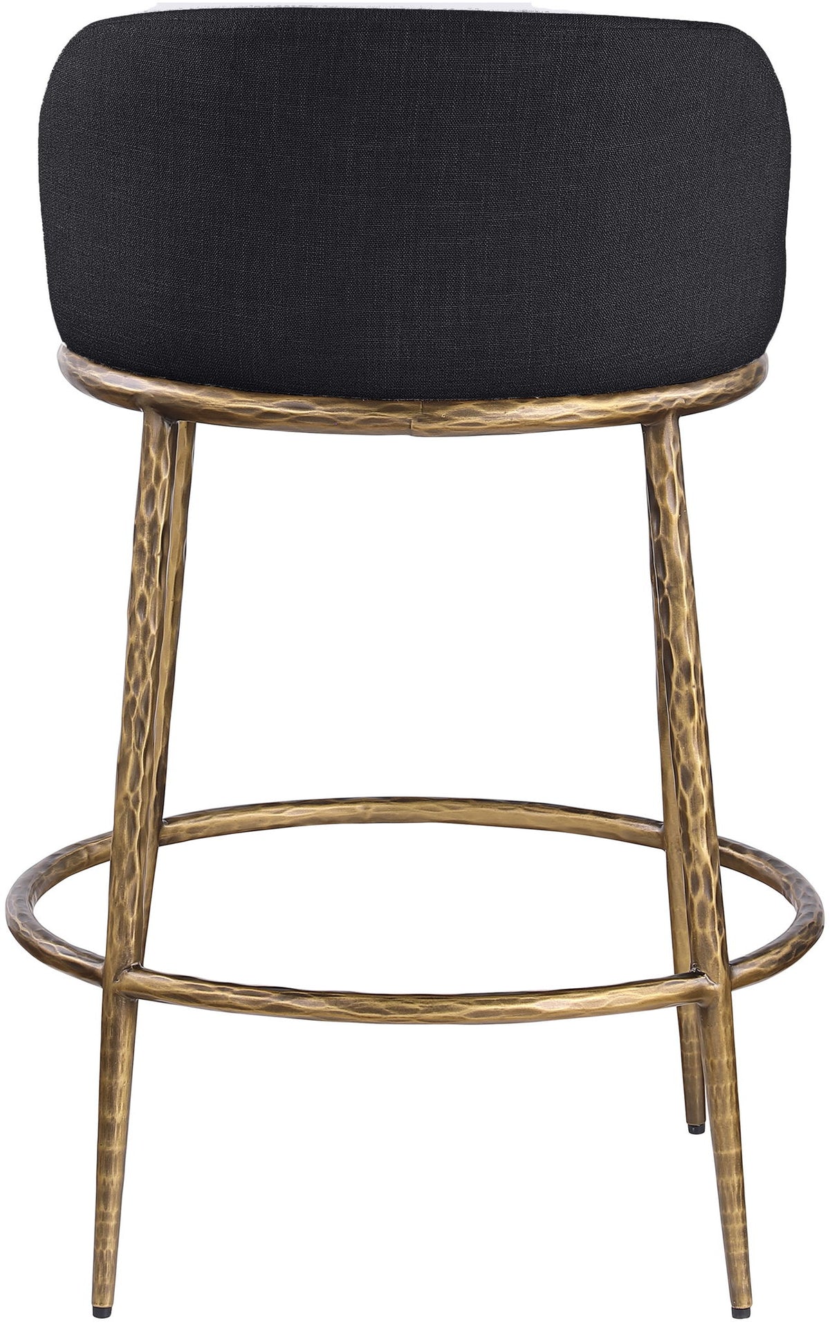 Ferro - Upholstered Counter Stool With Brushed Gold Base