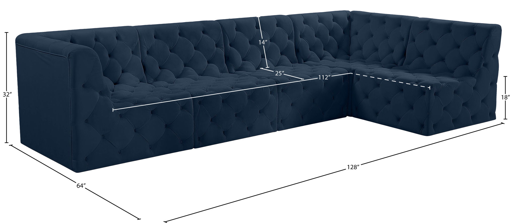Tuft - 5 Piece Modular Sectional