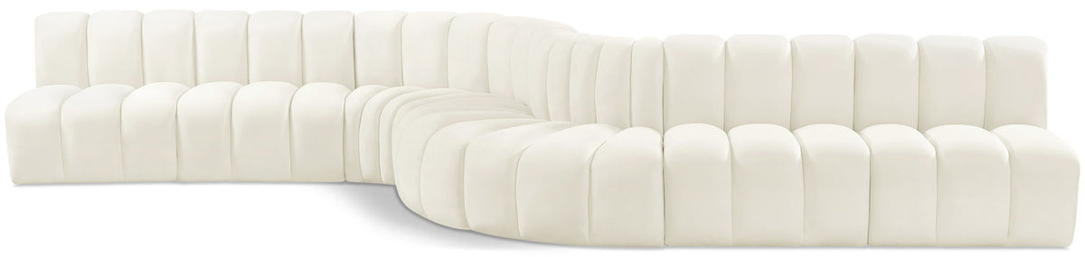 Arc - Velvet 8 Piece Curved Modular Sofa