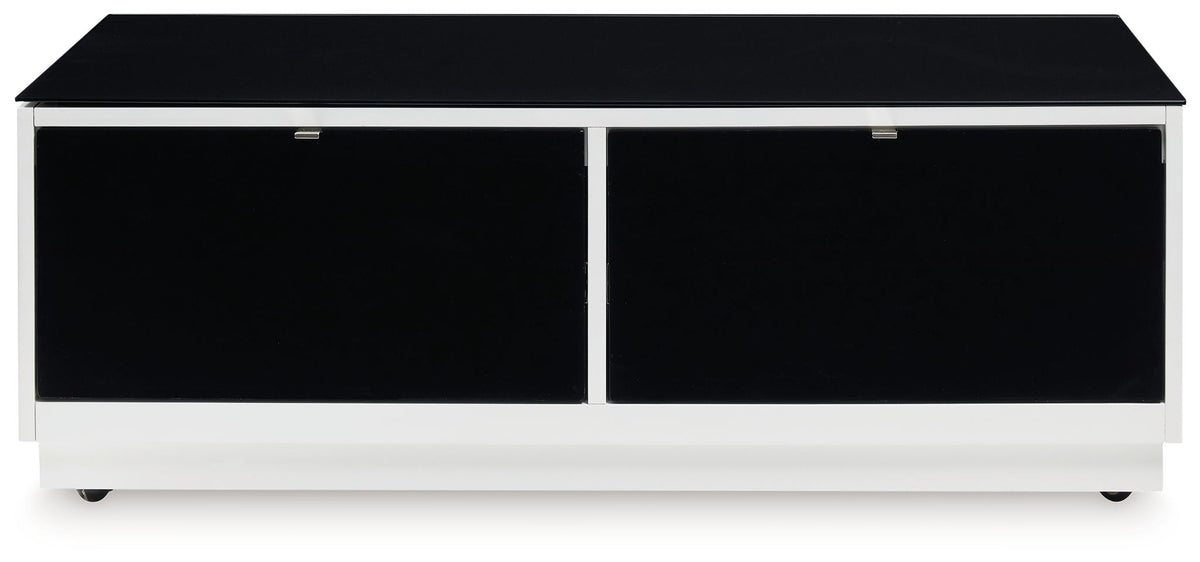 Gardoni - Rectangular Cocktail Table - White / Black