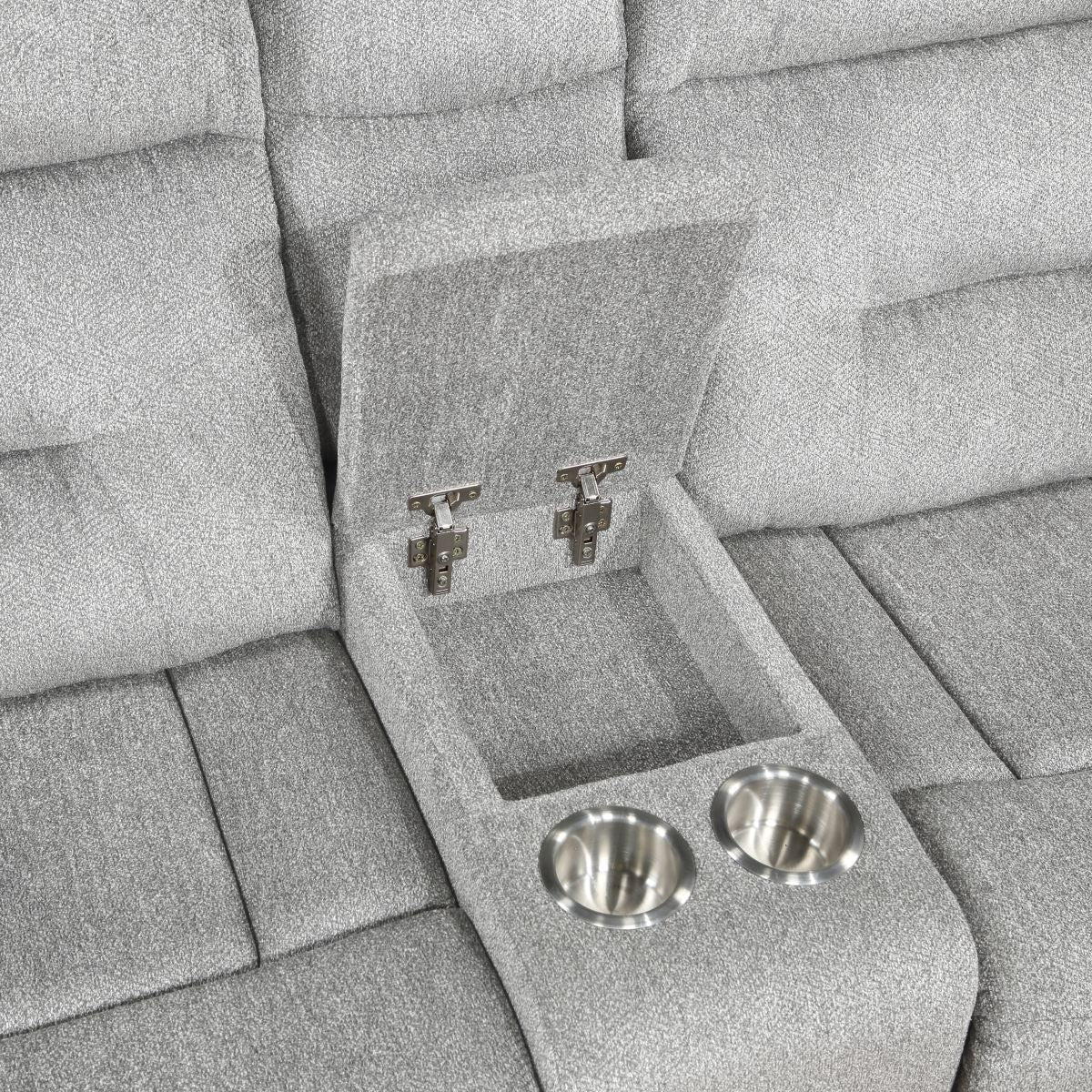 Lyndon - Double Reclining Loveseat With Center Console - Gray