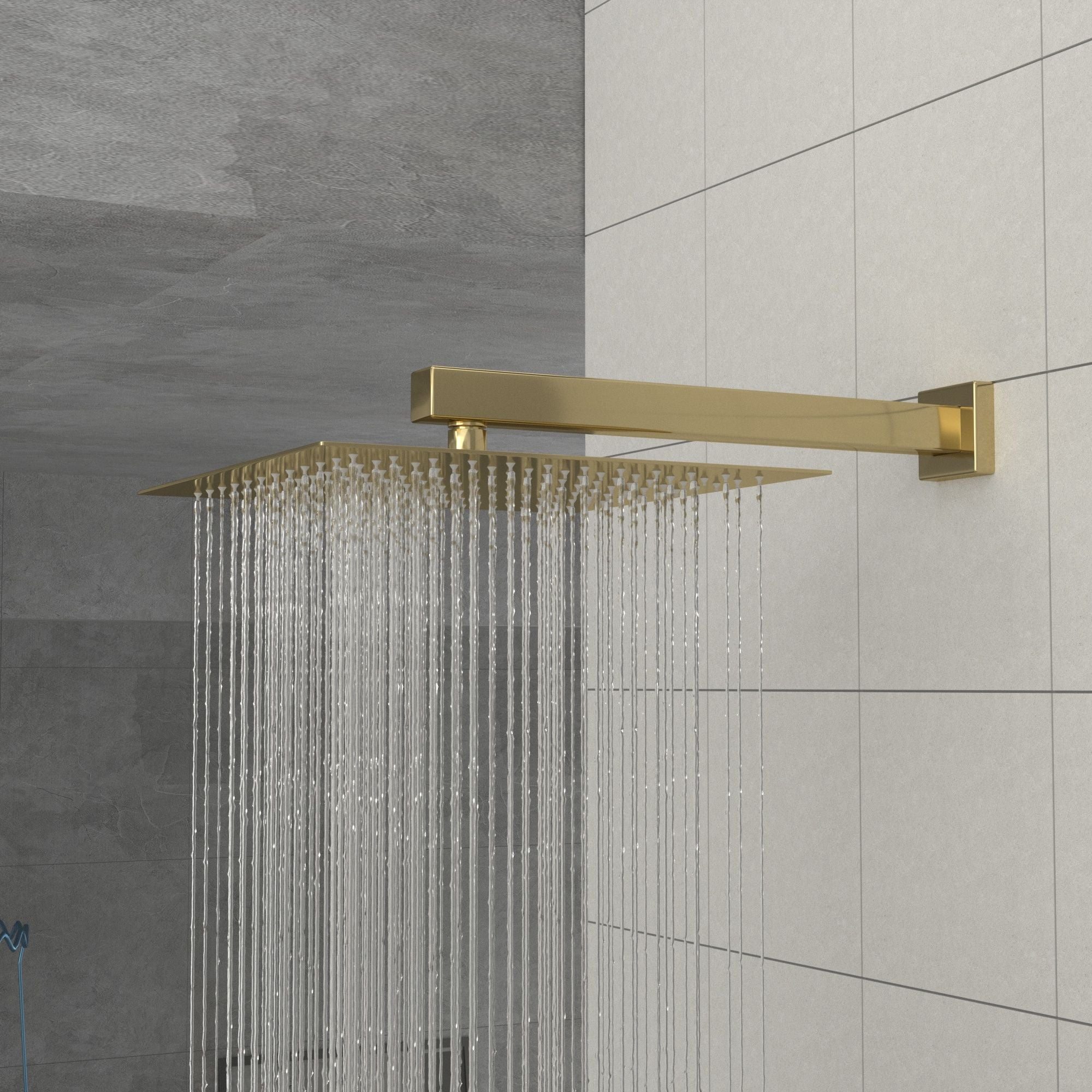 Dual Shower Head 10" Wall Mounted Square Shower System