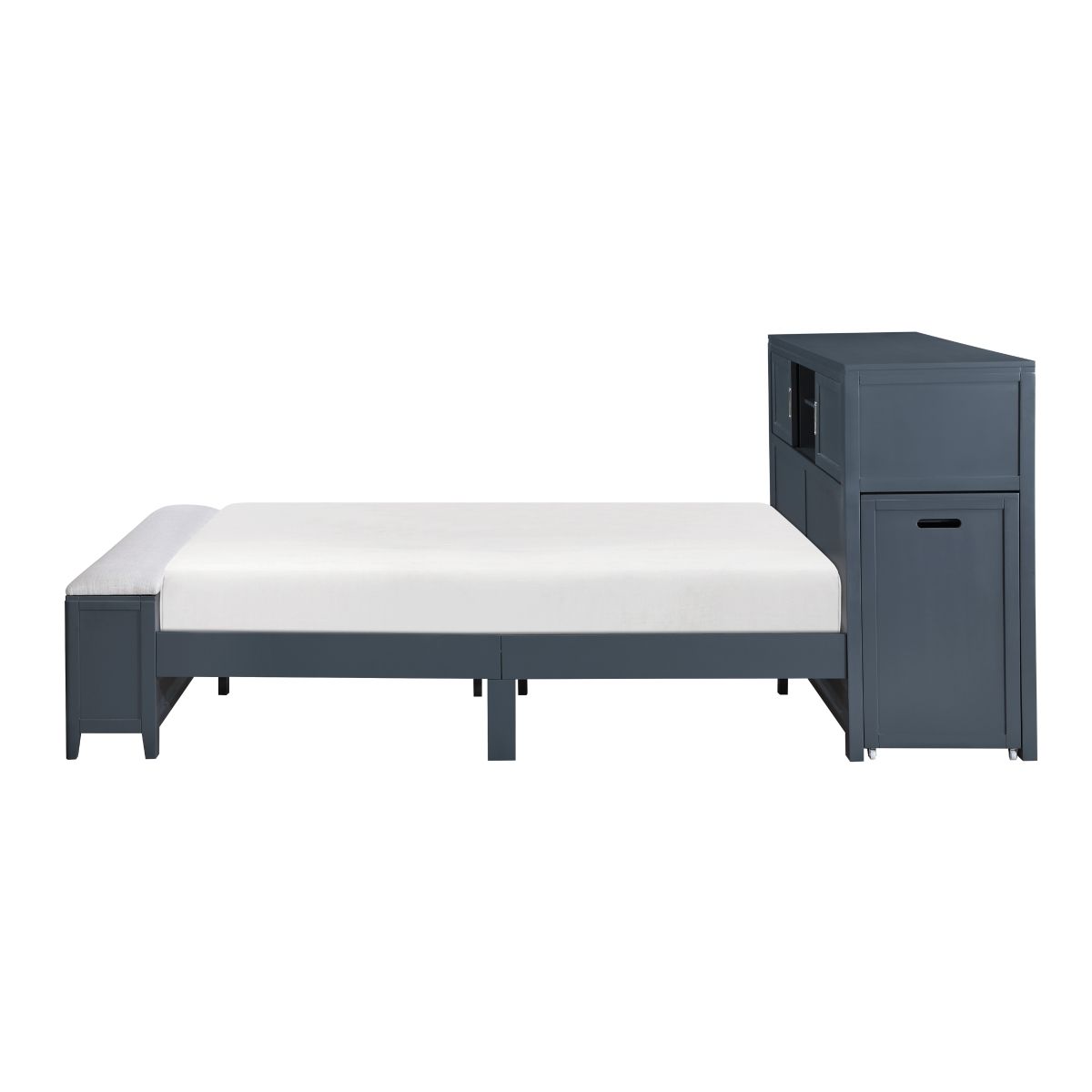 Sloane - Bookcase Bed With Hidden Desk, Stool And Storage Bench