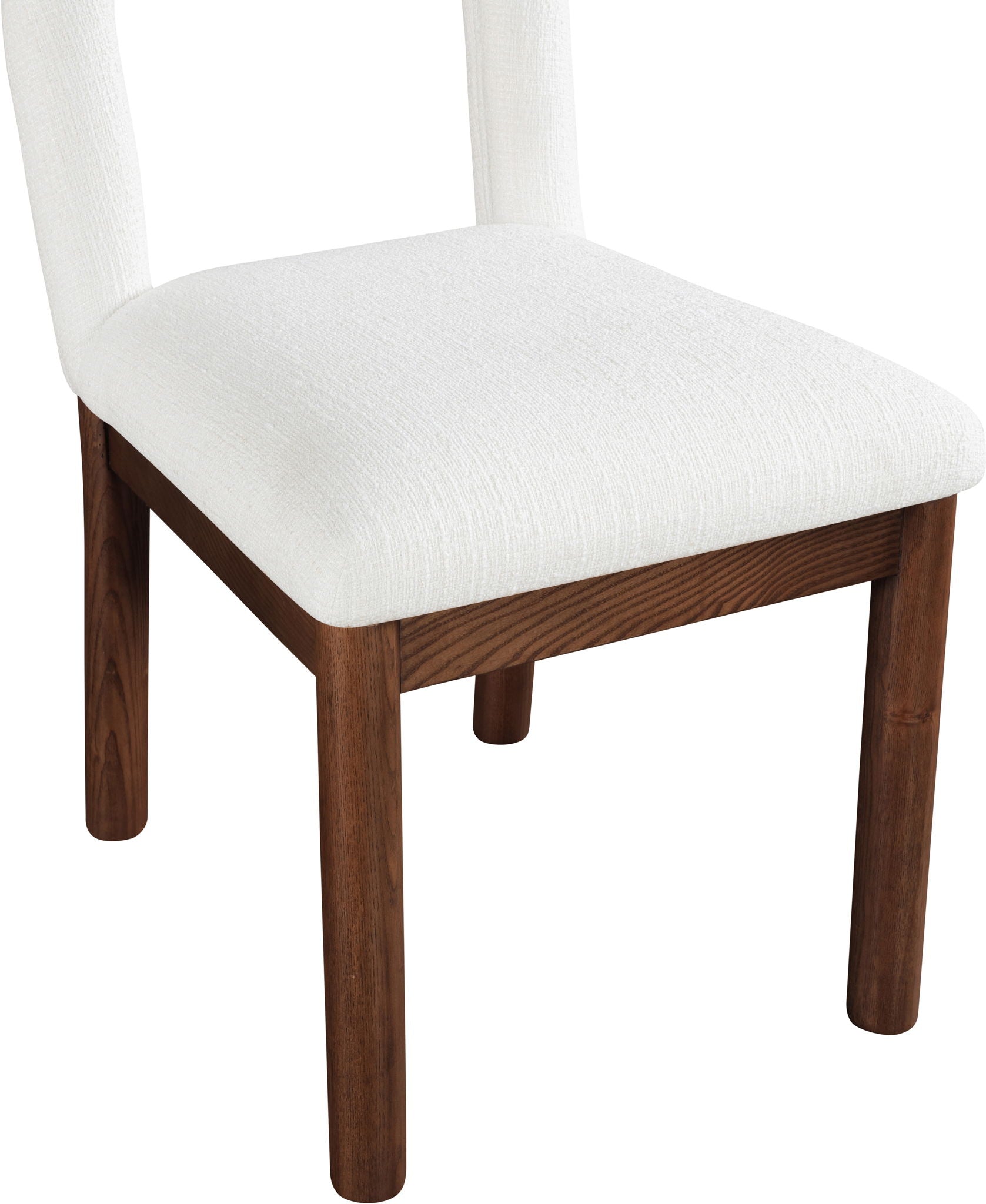 Conrad - Linen Dining Chair With Brown Legs