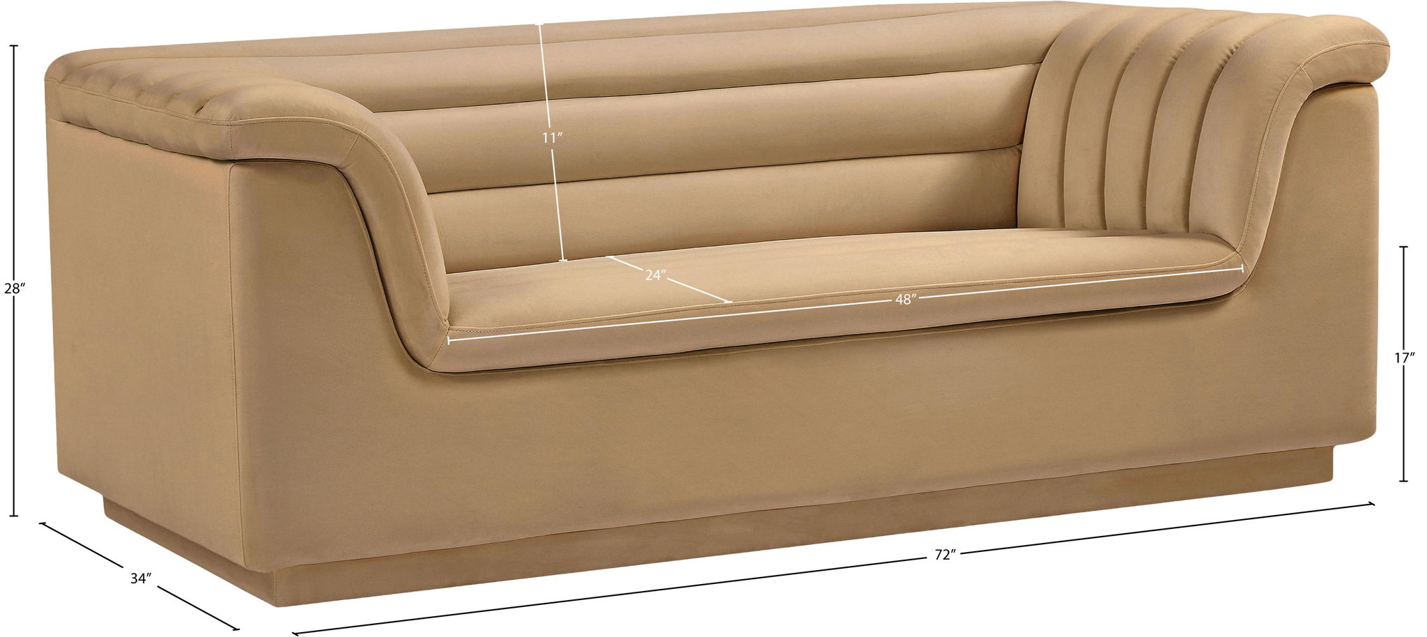 Cascade - Velvet Loveseat