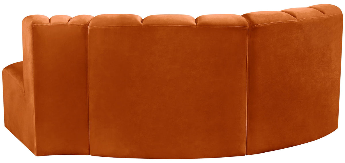 Arc - Velvet 3 Piece Modular L-Shaped Sofa