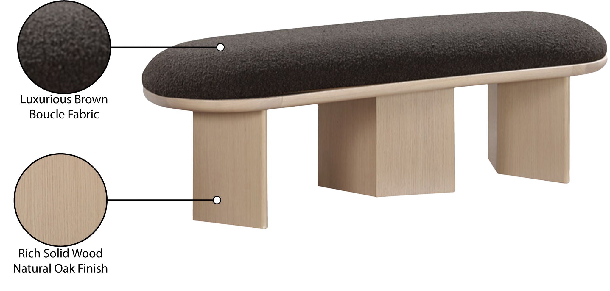 Wilshire - Bench With Natural Base