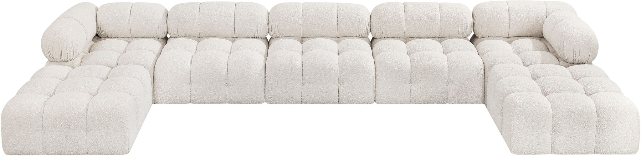 Ames - 7 Piece Fabric Modular U-Shaped Sectional