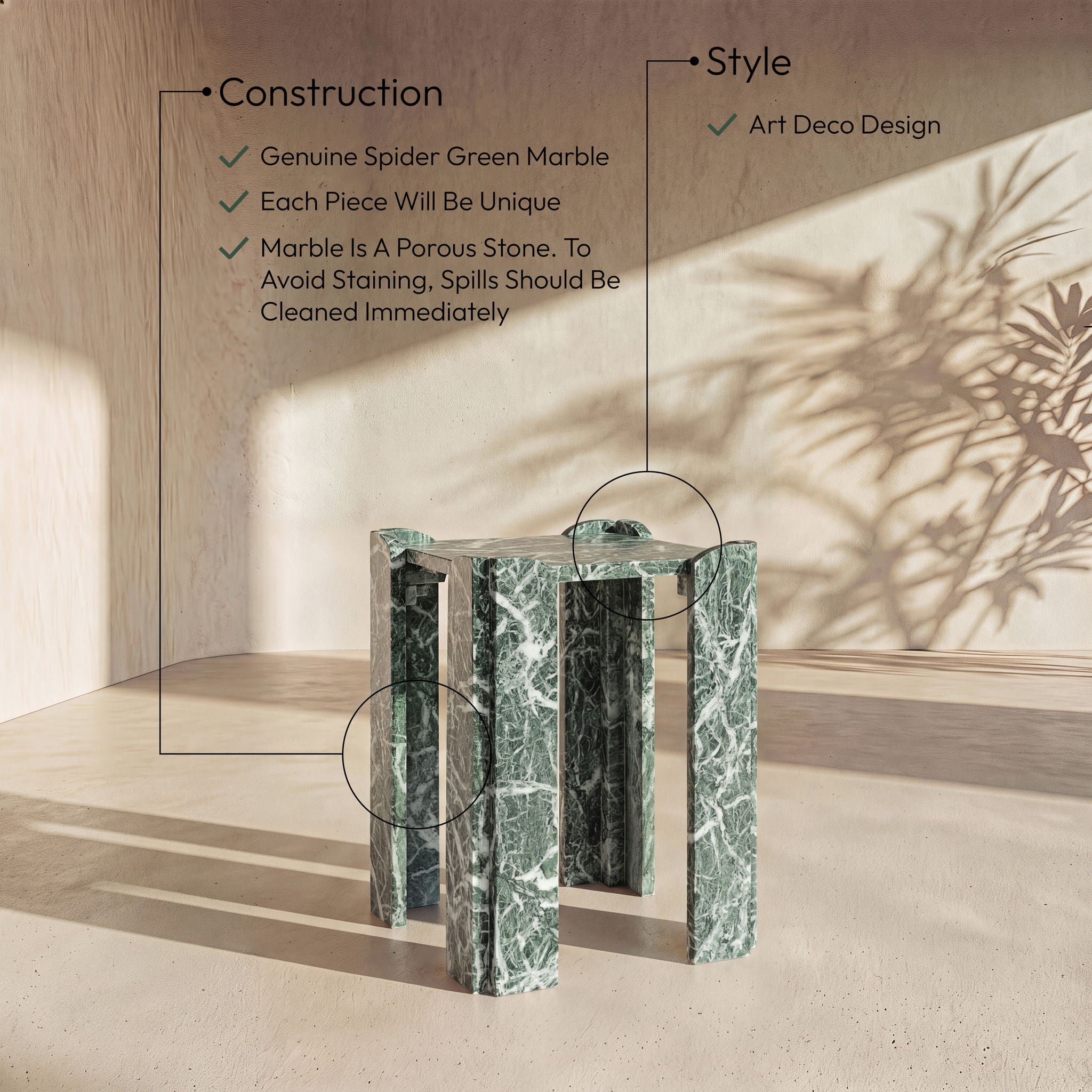 Ravello - Genuine Marble Table