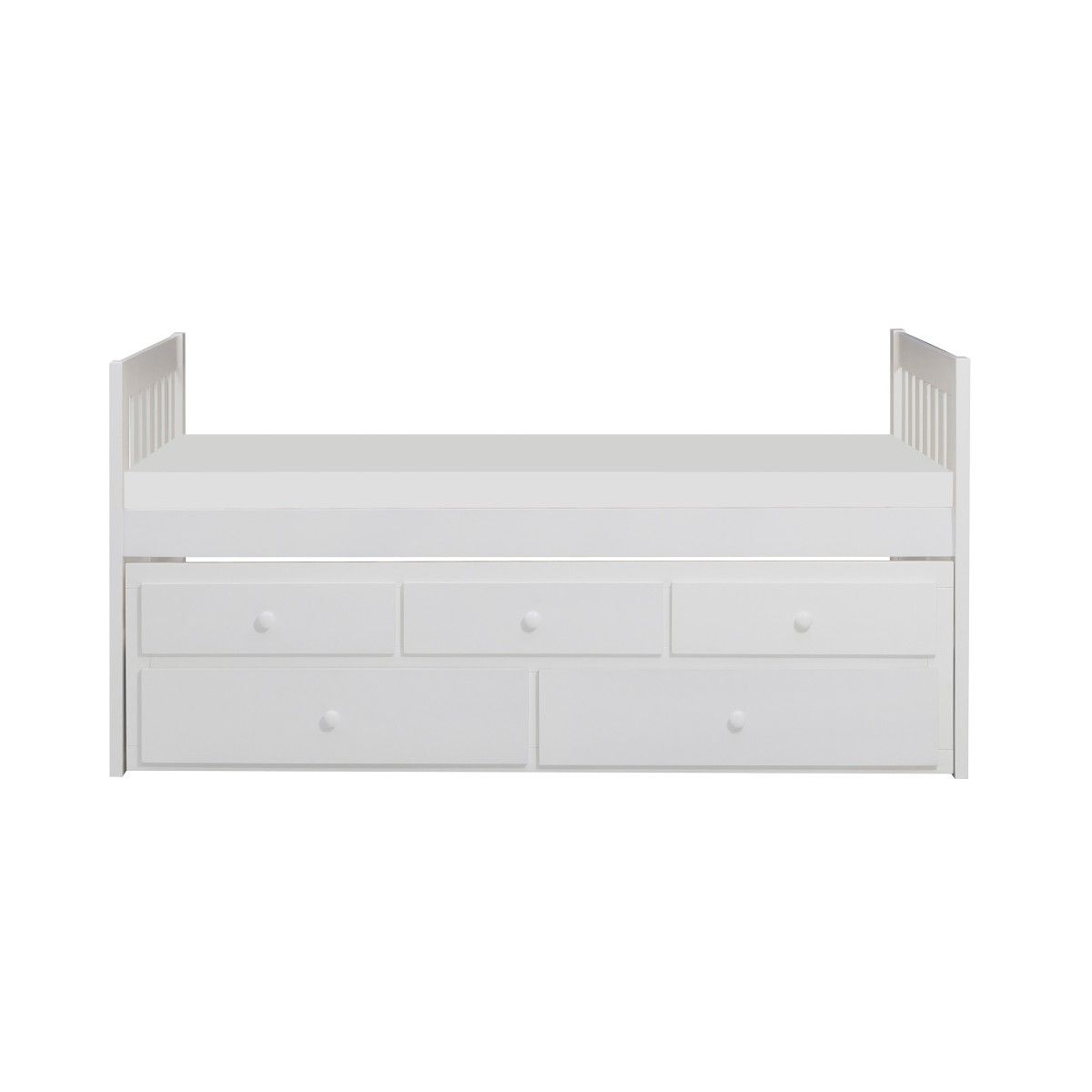 Galen - Twin/Twin Trundle Bed - White