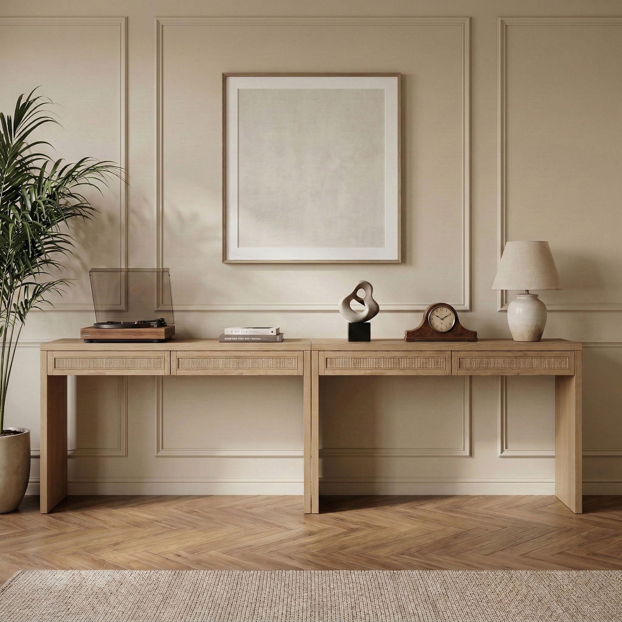Avro - Solid Wood And Oak Veneer Desk